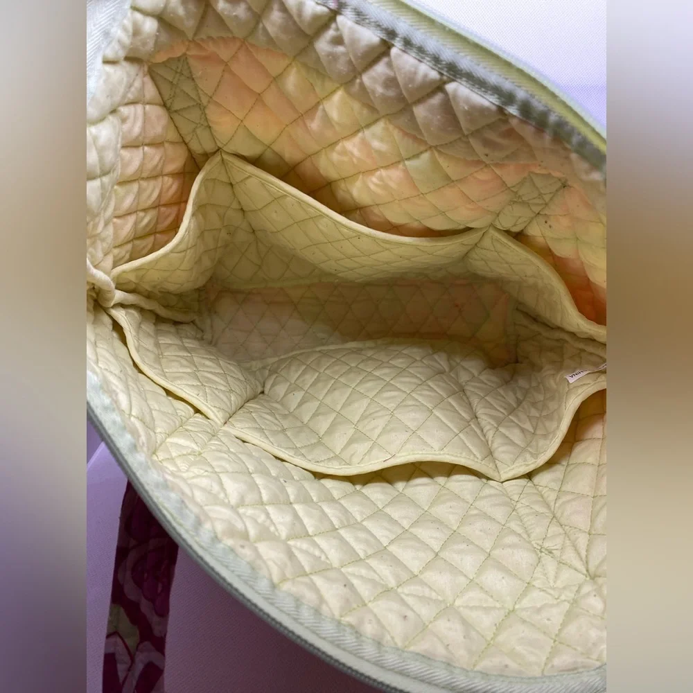 Quilted Floral Yellow & Pink Tote